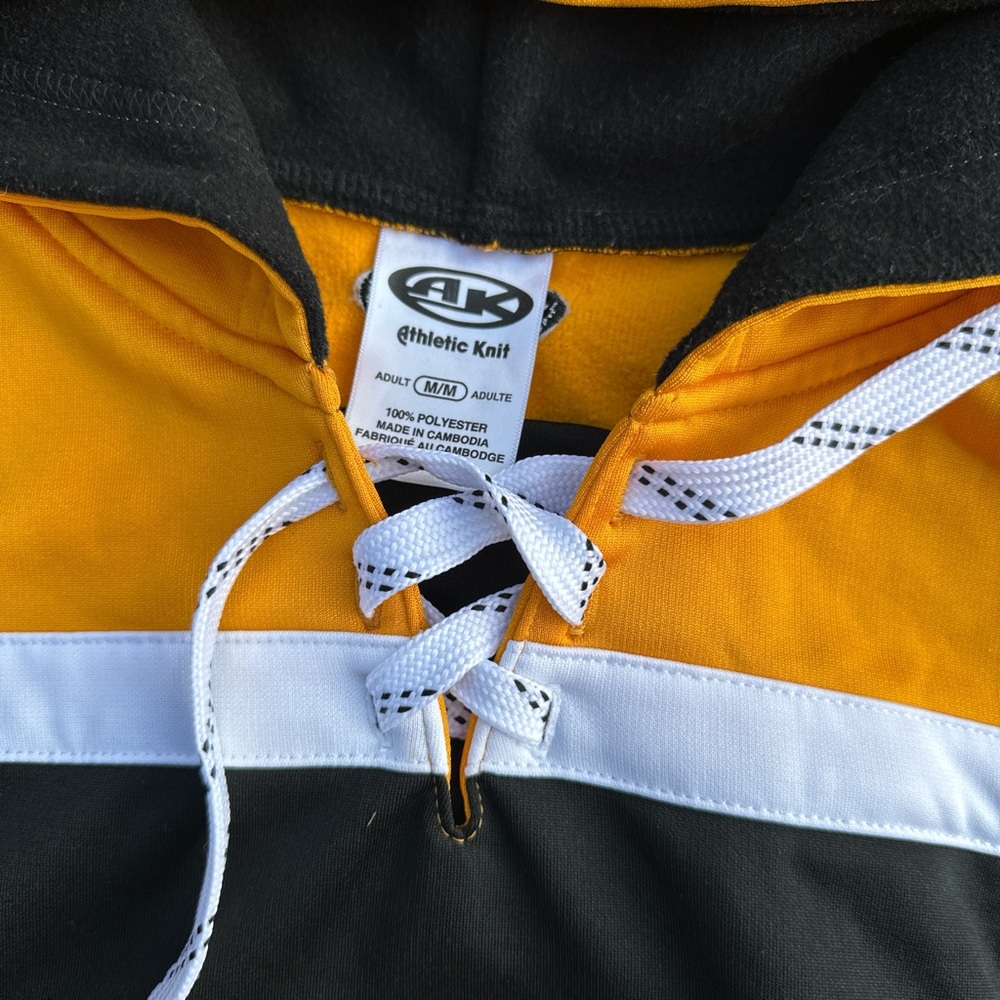 Warriors Men's Hoodie - Black‎ and Yellow - Picture 2 of 3
